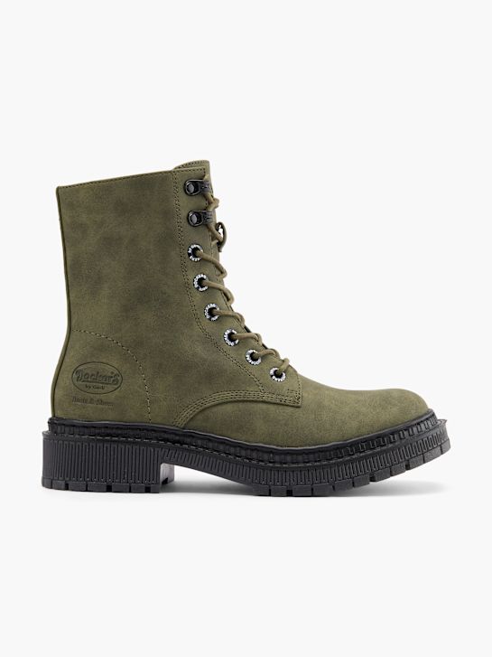 Dockers Damen Boots Oliv Dockers Bottes à Lacets Kaki DEICHMANN