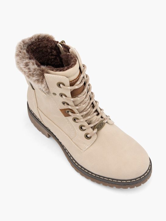 TOM TAILOR Bottes à lacets Crème 43719 2