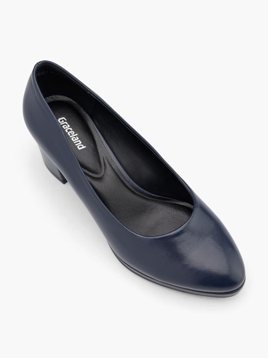 Damen Pumps Silber Pumps Blau Deichmann Graceland Pumps Dunkelblau DEICHMANN