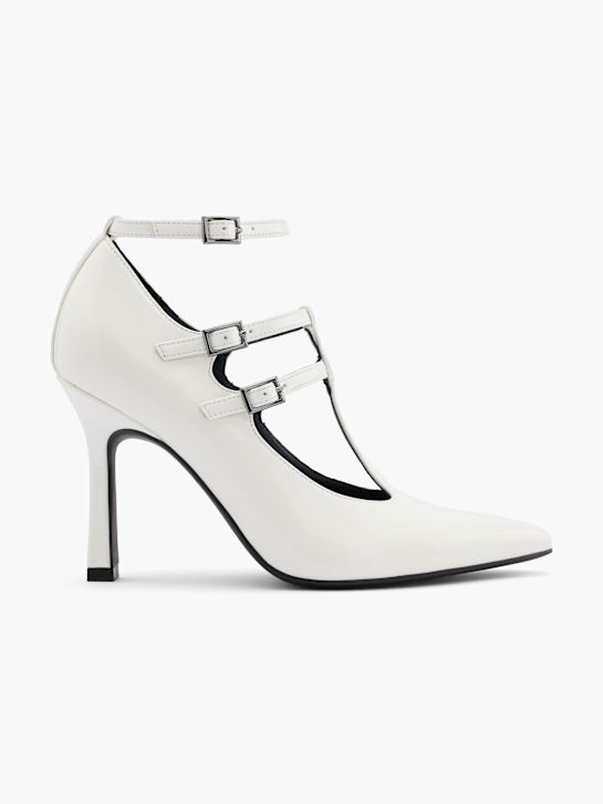 Graceland Sapato de salto com fivela Branco 47286 1
