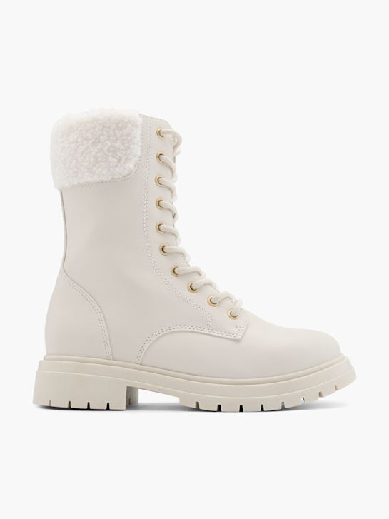 Graceland Bota com cordões Creme 47379 1