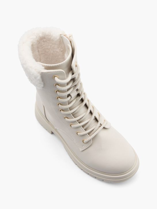 Graceland Bota com cordões Creme 47379 2