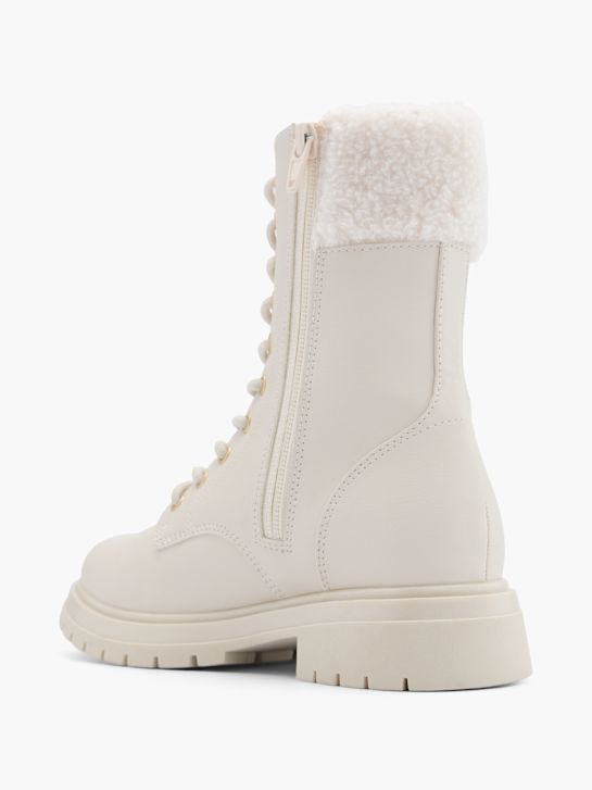 Graceland Bota com cordões Creme 47379 3