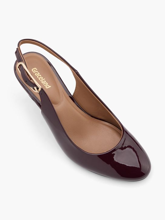 Graceland Slingback salonarji Bordo 47699 2