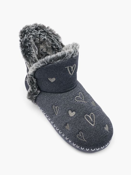 Casa mia Plush slipper Grey 48014 2