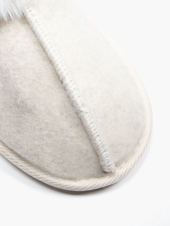 Casa mia Plush slipper Cream 89795 2