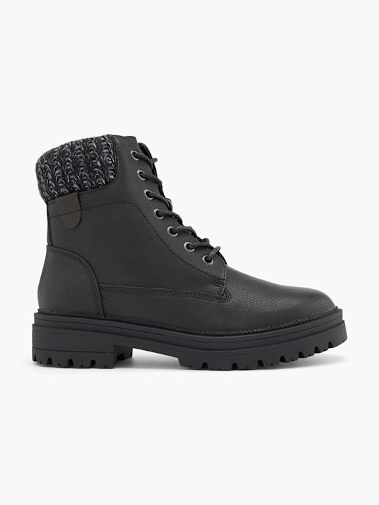 Black Lace Up Deichmann Ladies Ankle Boots Graceland Lace-up Boot