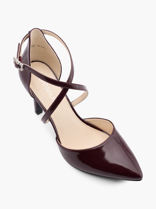 Catwalk Sapato de salto com fivela Cor de vinho 53399 2