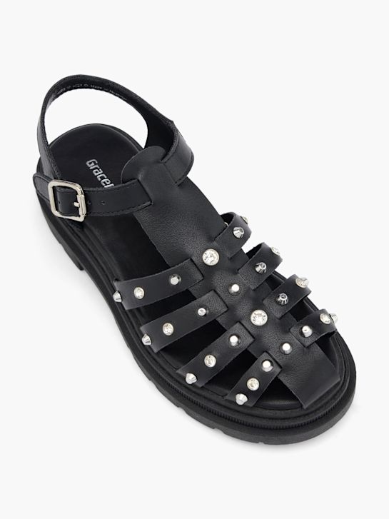 Graceland Sandalias de dedo Negro 58859 2