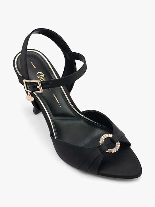 Buffalo Högklackad sandal Svart 58922 2