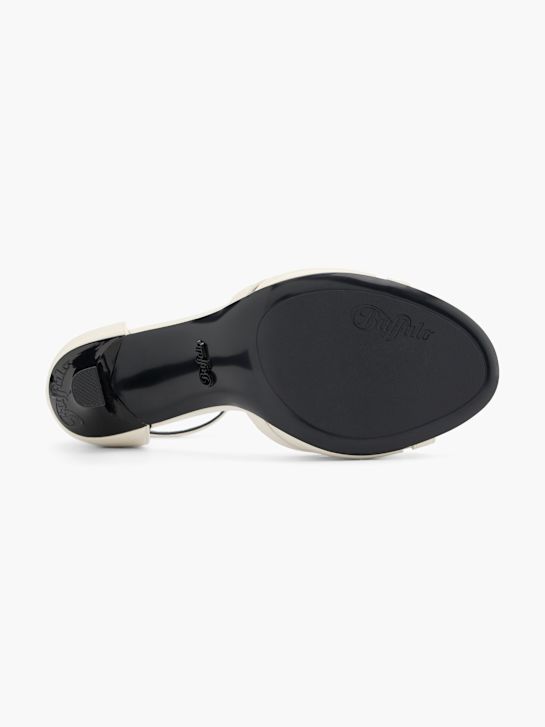 Buffalo Högklackad sandal Benvit 59016 4
