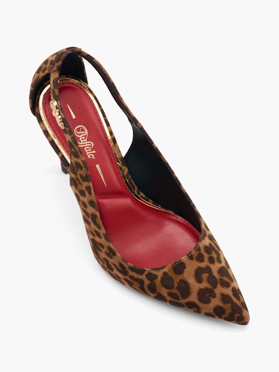 Buffalo Slingback heel Brown 59018 2