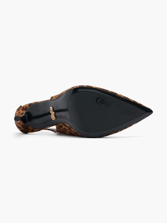 Buffalo Slingback heel Brown 59018 4