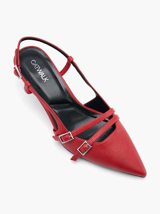 Catwalk Czółenka z paseczkiem Czerwony 59030 2