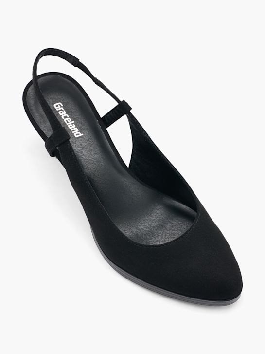 Graceland Pantofi sling Negru 59043 2
