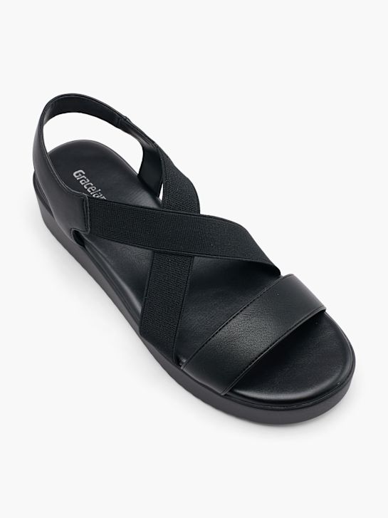 Graceland Sandale Noir 59265 2