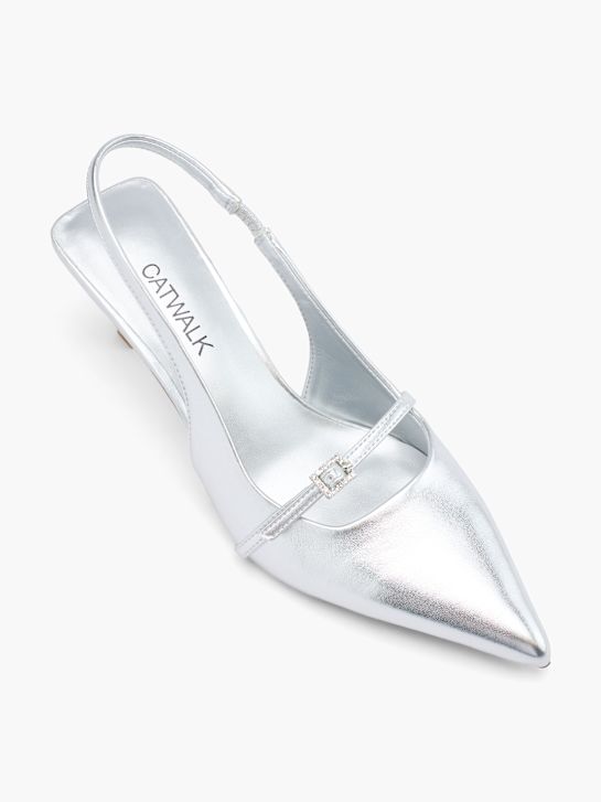 Catwalk Slingpumps Silber 60732 2