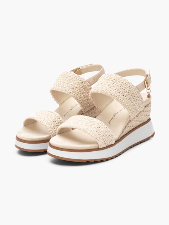 Xti Sandalias de tacón Beige 59583 4