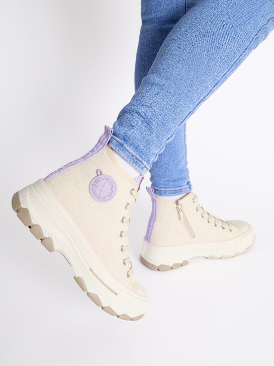 Xti Sapatilha tipo bota Beige 59567 7