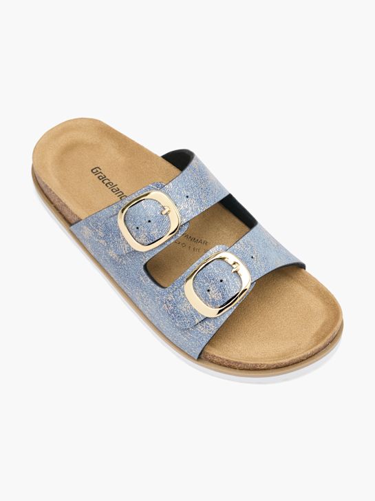 Graceland Offener Hausschuh Blau 60041 2