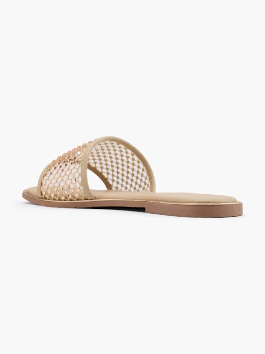 Catwalk Flache Pantolette Beige 60492 3