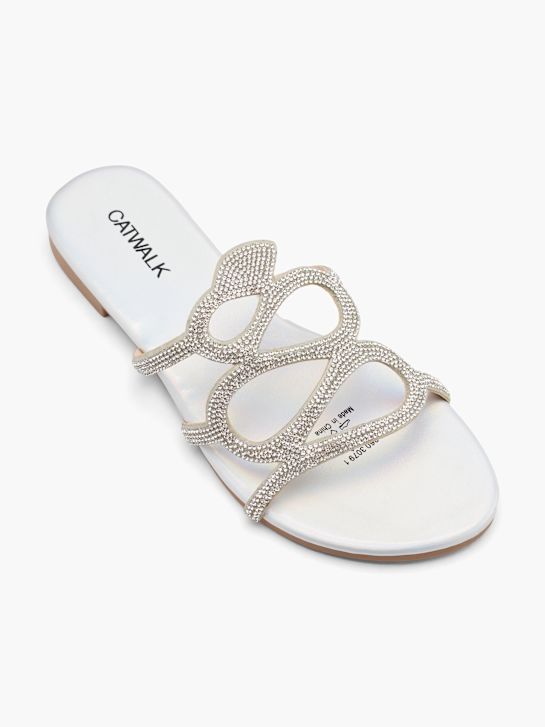 Catwalk Įspiriami bateliai plokščiu padu Sidabro 62321 2