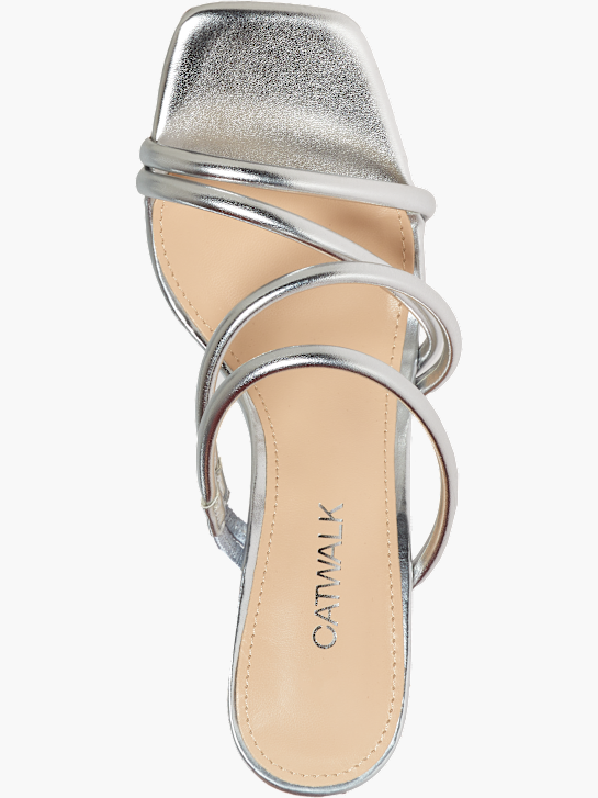 Catwalk Topuklu sandalet Gümüş 73975 2
