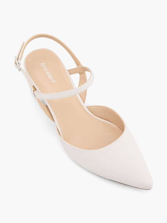 Graceland Slingback salonarji Umazano bela 62865 2