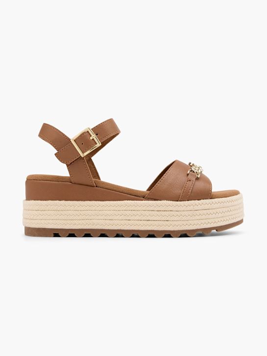 TOM TAILOR Sandale cu toc Maro 63442 1