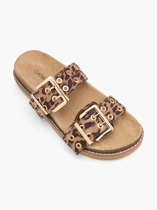 Catwalk Tieffuß Pantolette Braun 68960 2