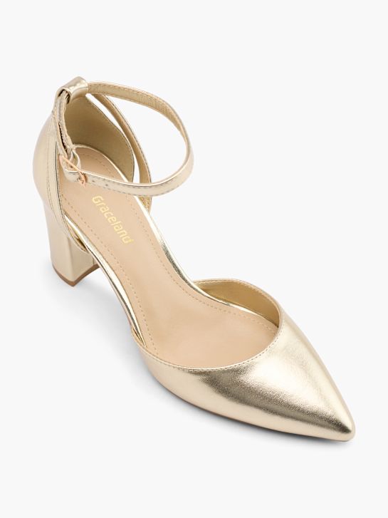 Graceland Sapato de salto com fivela Ouro 69027 2
