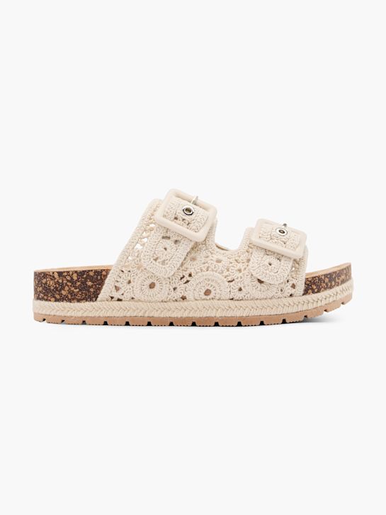 Catwalk Ciabatta con plantare profondo Bianco Sporco 69334 1