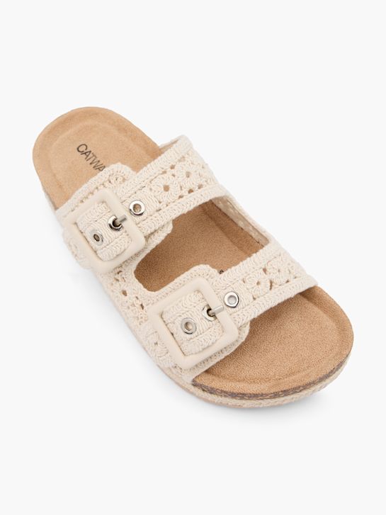 Catwalk Ciabatta con plantare profondo Bianco Sporco 69334 2