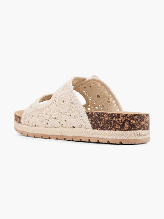 Catwalk Ciabatta con plantare profondo Bianco Sporco 69334 3