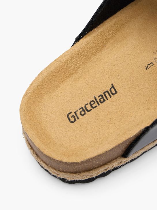 Graceland Tieffuß Pantolette Schwarz 69801 6