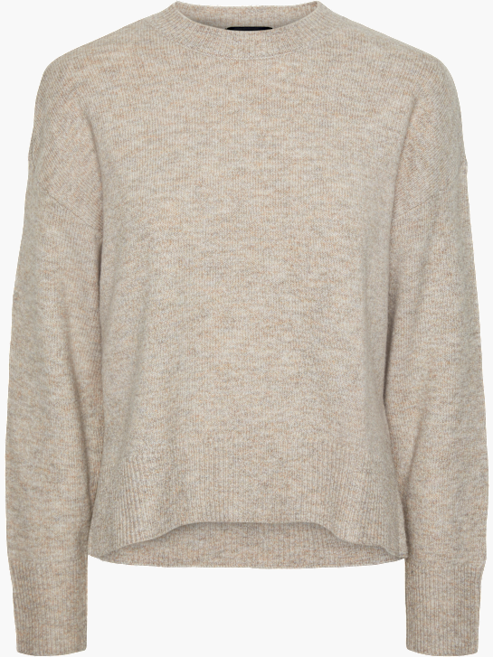 PIECES Pull en mailles Taupe 74614 1