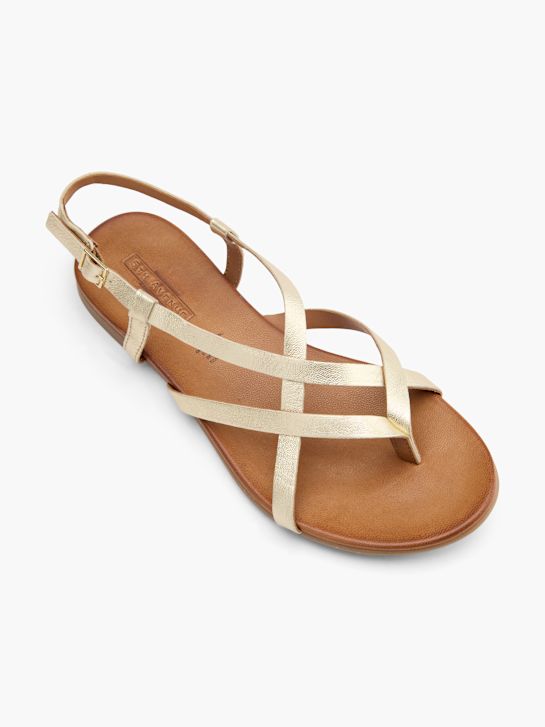 5th Avenue Sandalen-Zehentrenner Gold 74660 2