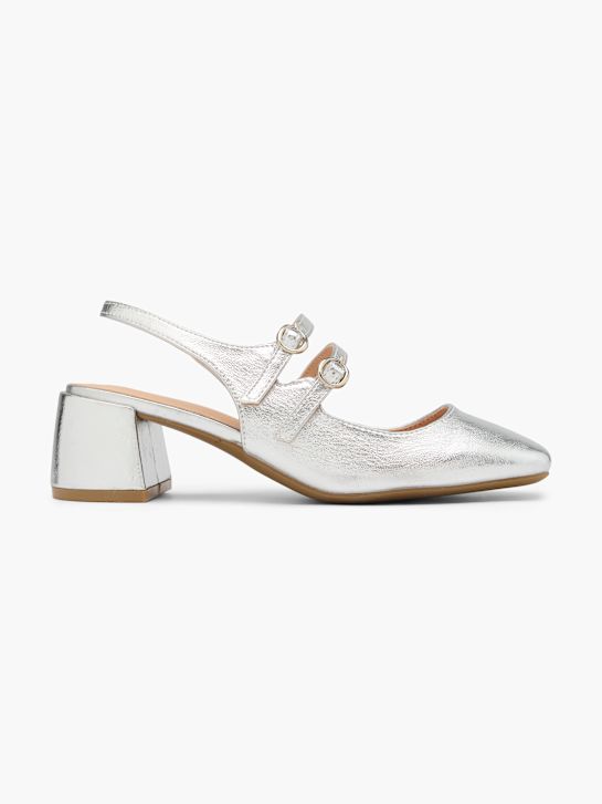 Claudia Ghizzani Slingback pump Sølv 74727 1