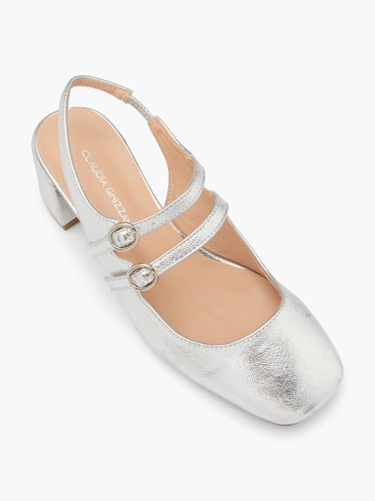 Claudia Ghizzani Slingback pump Sølv 74727 2