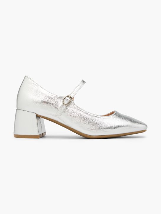 Claudia Ghizzani Pump med spänne Silver 74729 1