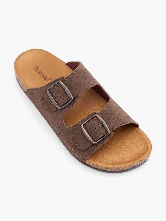 Pánské pantofle značky Björndal v hnědé barvě