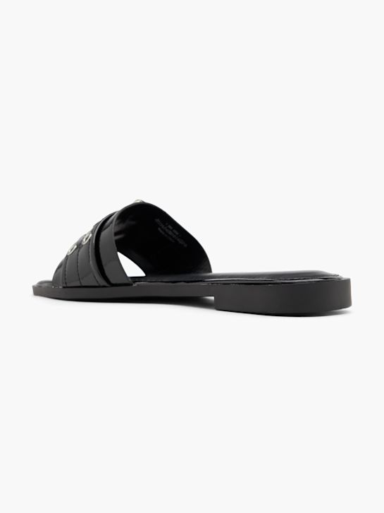 Catwalk Flache Pantolette Schwarz 76010 3