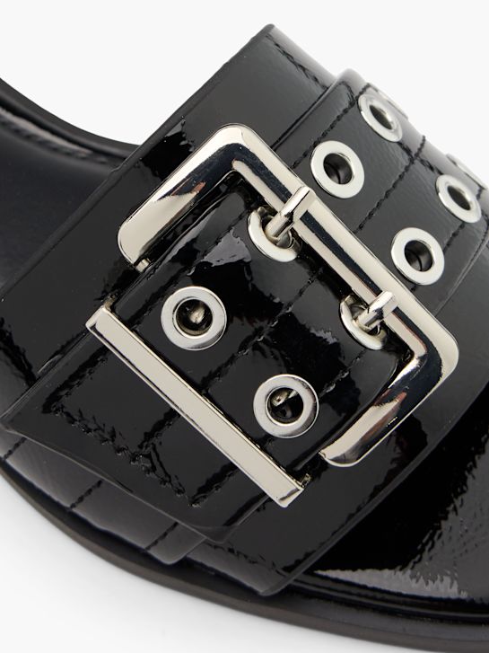 Catwalk Flache Pantolette Schwarz 76010 5