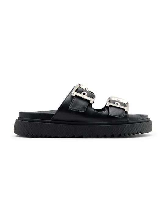 Buffalo Tieffuß Pantolette Schwarz 76043 1