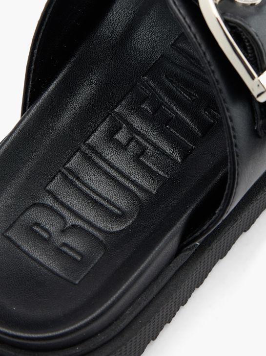 Buffalo Tieffuß Pantolette Schwarz 76043 5