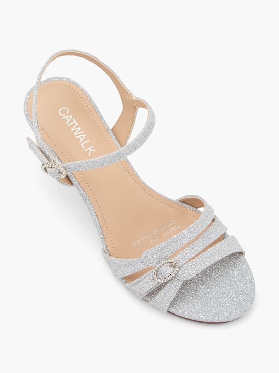Catwalk Sandalo con tacco Argento 77187 2