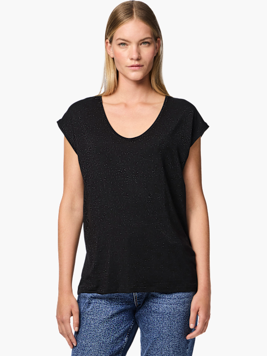 PIECES Tee-shirt Noir 78545 3