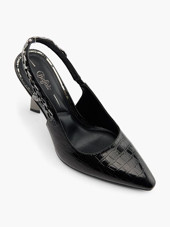 Buffalo Décolleté con cinturino Nero 91036 2