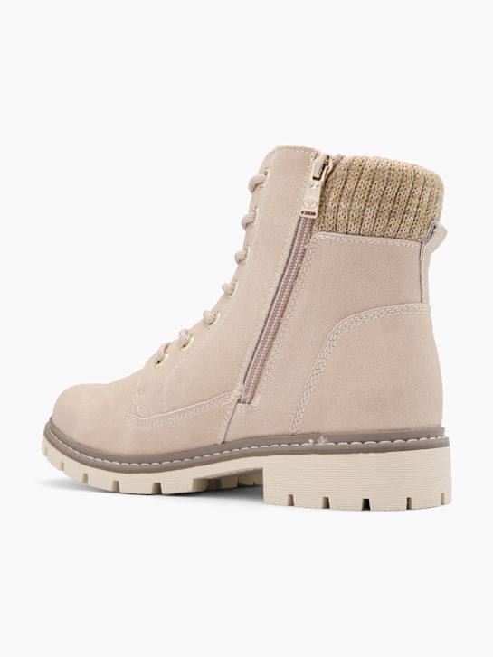 TOM TAILOR Auliniai batai su raišteliais Kreminė 96517 3