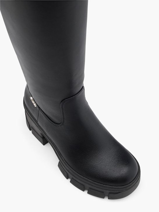 Buffalo Wysokie kozaki Czarny | DEICHMANN